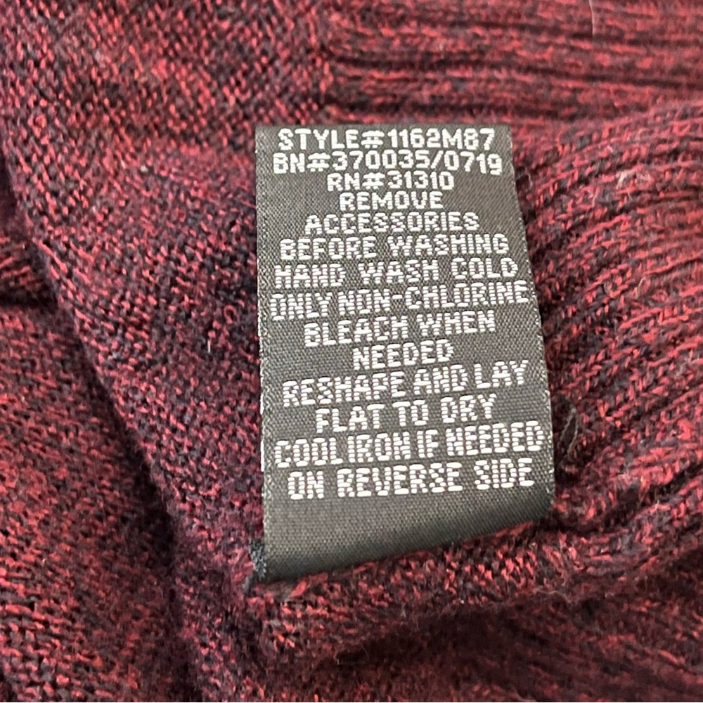 by & by Sweater Dress Long Sleeve Scoop Neck Burgundy XL Juniors - Picture 6 of 6